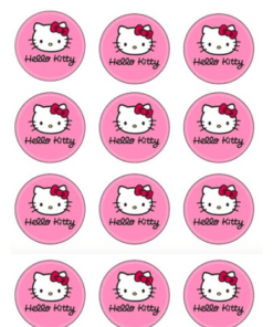 Eetbare print Hello Kitty Cupcake