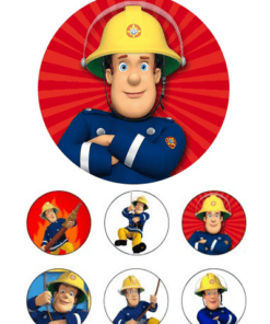 Eetbare print Brandweerman sam 15cm