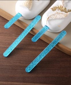 Ijs Stokjes Blauw Glitter (10 stuks)