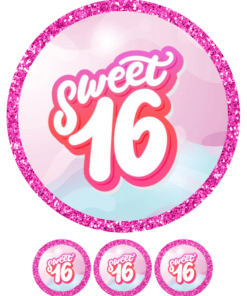 Eetbare print Sweetsixteen Thema 20cm
